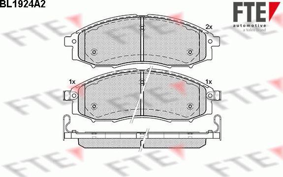 FTE BL1924A2 - Kit pastiglie freno, Freno a disco autozon.pro