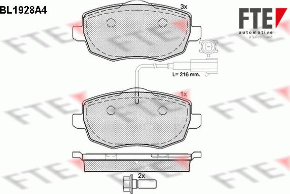 FTE 9010517 - Kit pastiglie freno, Freno a disco autozon.pro