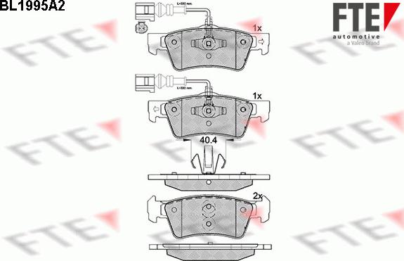 FTE 9010583 - Kit pastiglie freno, Freno a disco autozon.pro