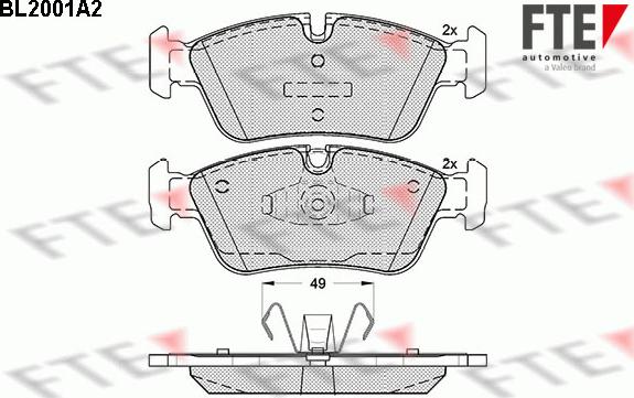 FTE 9010587 - Kit pastiglie freno, Freno a disco autozon.pro