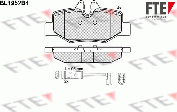 FTE 9010539 - Kit pastiglie freno, Freno a disco autozon.pro