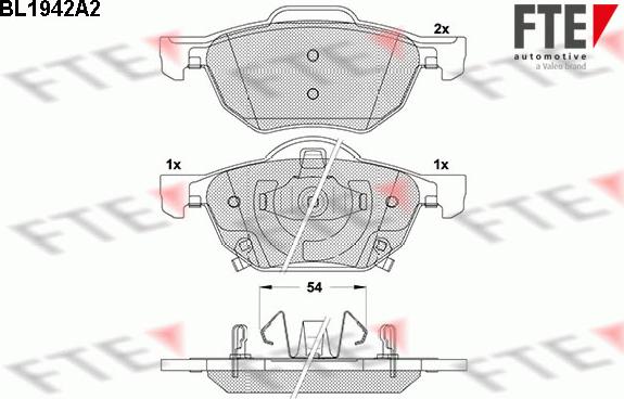 FTE 9010534 - Kit pastiglie freno, Freno a disco autozon.pro