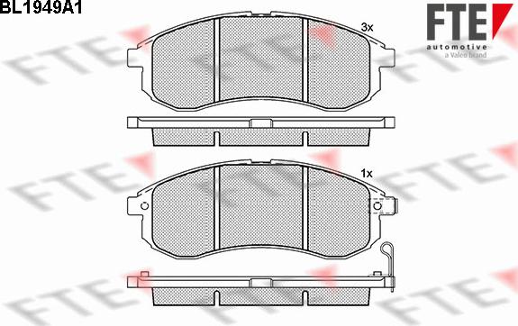 FTE BL1949A1 - Kit pastiglie freno, Freno a disco autozon.pro