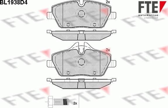 FTE BL1938D4 - Kit pastiglie freno, Freno a disco autozon.pro