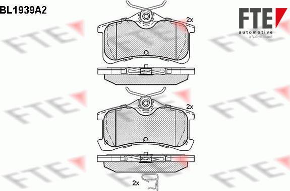 FTE BL1939A2 - Kit pastiglie freno, Freno a disco autozon.pro