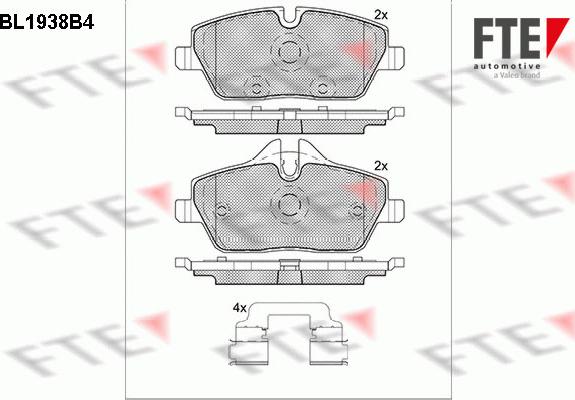 FTE 9010529 - Kit pastiglie freno, Freno a disco autozon.pro