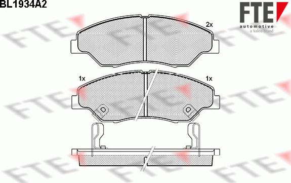 FTE BL1934A2 - Kit pastiglie freno, Freno a disco autozon.pro