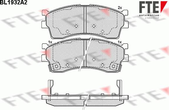 FTE BL1932A2 - Kit pastiglie freno, Freno a disco autozon.pro