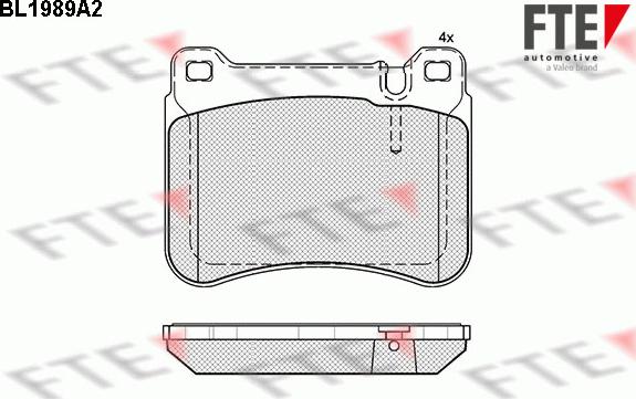 FTE BL1989A2 - Kit pastiglie freno, Freno a disco autozon.pro