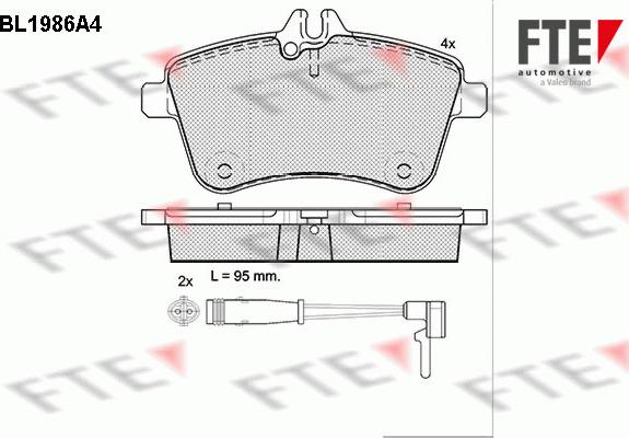 FTE 9010575 - Kit pastiglie freno, Freno a disco autozon.pro