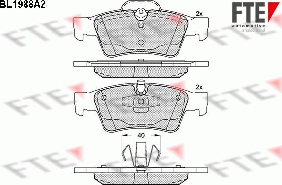 FTE 9010578 - Kit pastiglie freno, Freno a disco autozon.pro