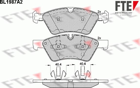 FTE 9010577 - Kit pastiglie freno, Freno a disco autozon.pro