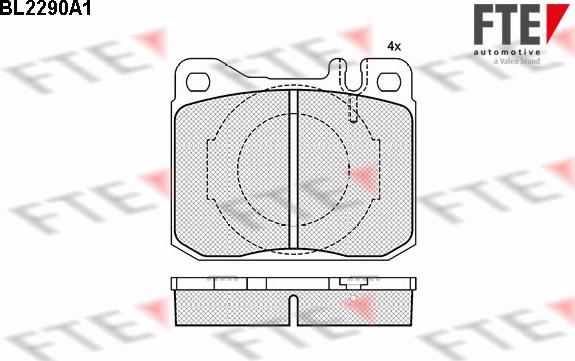 FTE 9010698 - Kit pastiglie freno, Freno a disco autozon.pro