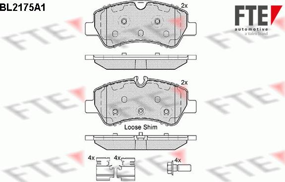 FTE 9010693 - Kit pastiglie freno, Freno a disco autozon.pro