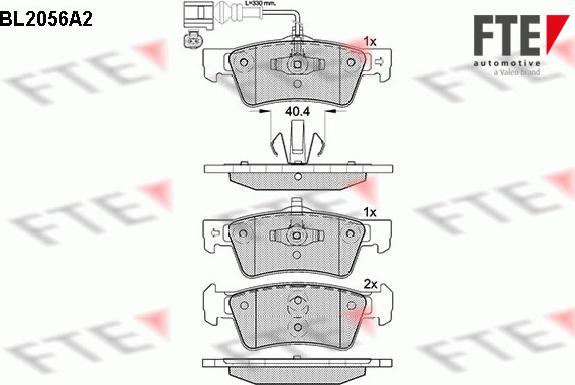 FTE 9010640 - Kit pastiglie freno, Freno a disco autozon.pro