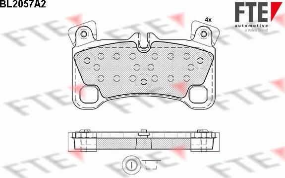 FTE BL2057A2 - Kit pastiglie freno, Freno a disco autozon.pro