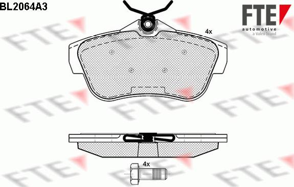 FTE 9010647 - Kit pastiglie freno, Freno a disco autozon.pro