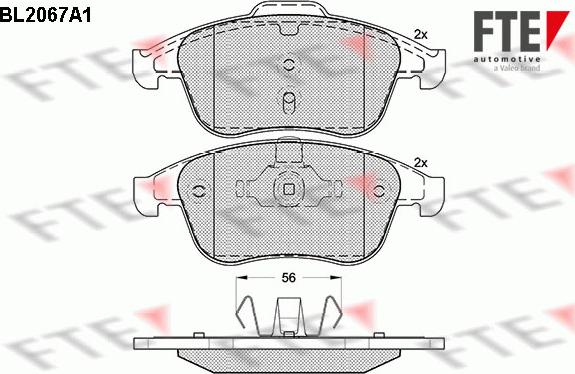 FTE BL2067A1 - Kit pastiglie freno, Freno a disco autozon.pro