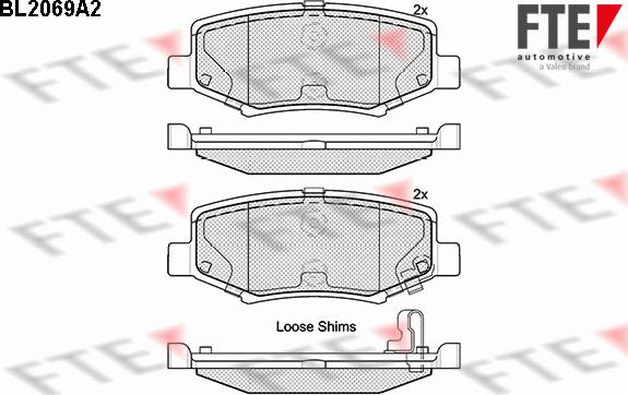 FTE BL2069A2 - Kit pastiglie freno, Freno a disco autozon.pro