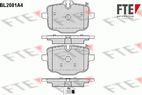 FTE 9010665 - Kit pastiglie freno, Freno a disco autozon.pro