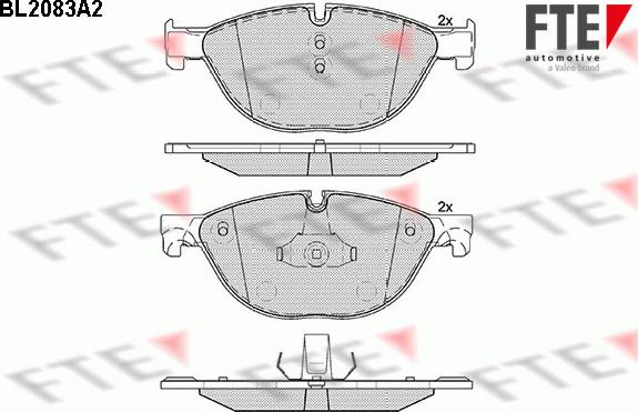 FTE BL2083A2 - Kit pastiglie freno, Freno a disco autozon.pro