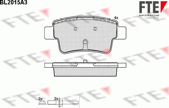 FTE BL2015A3 - Kit pastiglie freno, Freno a disco autozon.pro