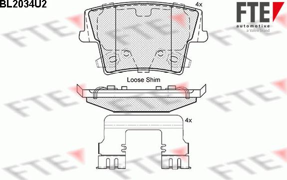 FTE 9010619 - Kit pastiglie freno, Freno a disco autozon.pro