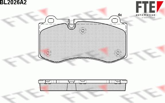 FTE 9010614 - Kit pastiglie freno, Freno a disco autozon.pro