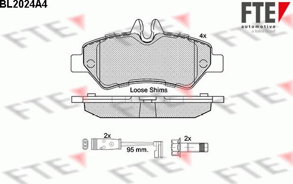 FTE 9010611 - Kit pastiglie freno, Freno a disco autozon.pro