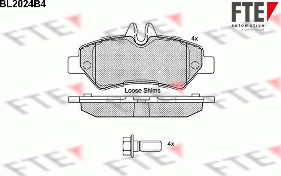 FTE 9010612 - Kit pastiglie freno, Freno a disco autozon.pro