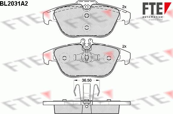 FTE BL2031A2 - Kit pastiglie freno, Freno a disco autozon.pro