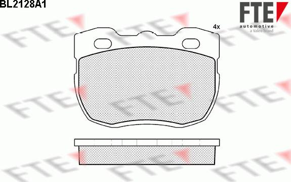 FTE BL2128A1 - Kit pastiglie freno, Freno a disco autozon.pro