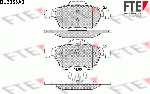 FTE 9010639 - Kit pastiglie freno, Freno a disco autozon.pro