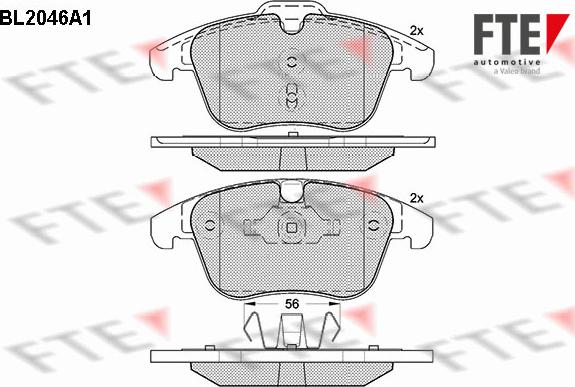 FTE BL2046A1 - Kit pastiglie freno, Freno a disco autozon.pro