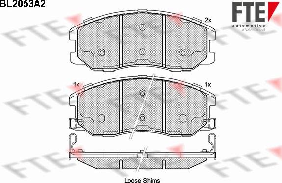 FTE BL2053A2 - Kit pastiglie freno, Freno a disco autozon.pro