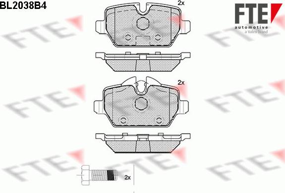 FTE BL2038B4 - Kit pastiglie freno, Freno a disco autozon.pro