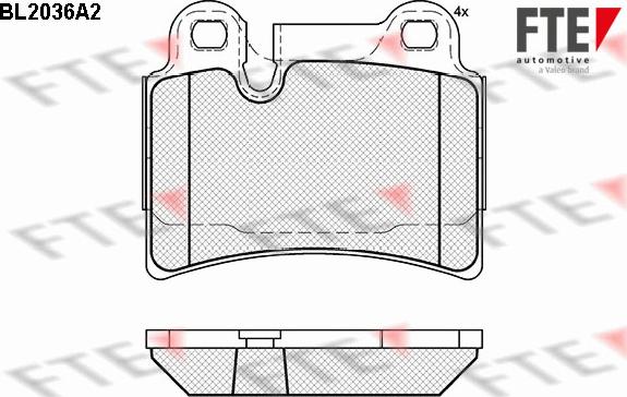 FTE 9010621 - Kit pastiglie freno, Freno a disco autozon.pro