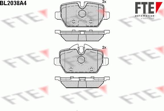 FTE 9010623 - Kit pastiglie freno, Freno a disco autozon.pro