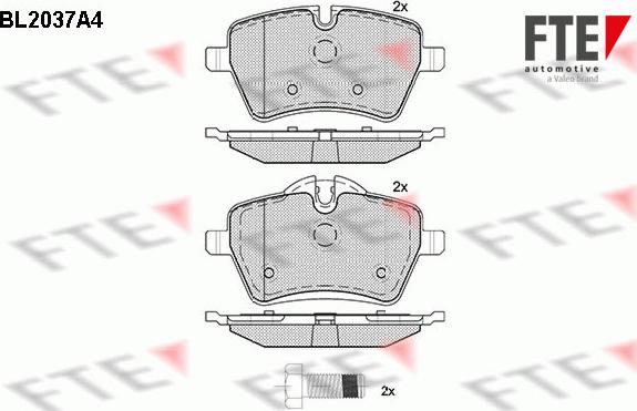 FTE BL2037A4 - Kit pastiglie freno, Freno a disco autozon.pro