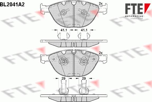 FTE BL2041A2 - Kit pastiglie freno, Freno a disco autozon.pro