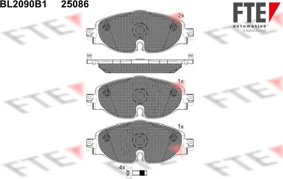 FTE 9010675 - Kit pastiglie freno, Freno a disco autozon.pro