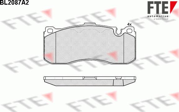 FTE BL2087A2 - Kit pastiglie freno, Freno a disco autozon.pro