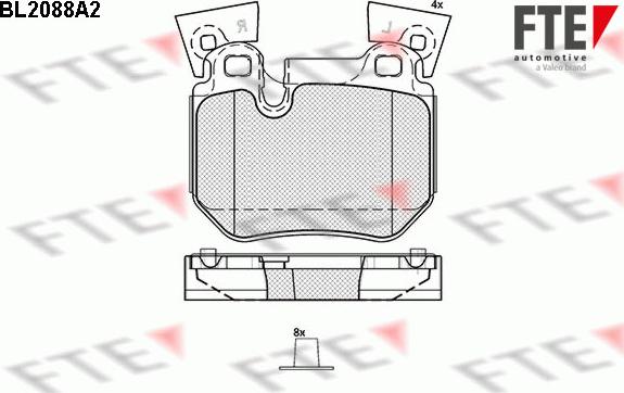 FTE 9010672 - Kit pastiglie freno, Freno a disco autozon.pro