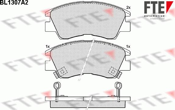 FTE BL1307A2 - Kit pastiglie freno, Freno a disco autozon.pro