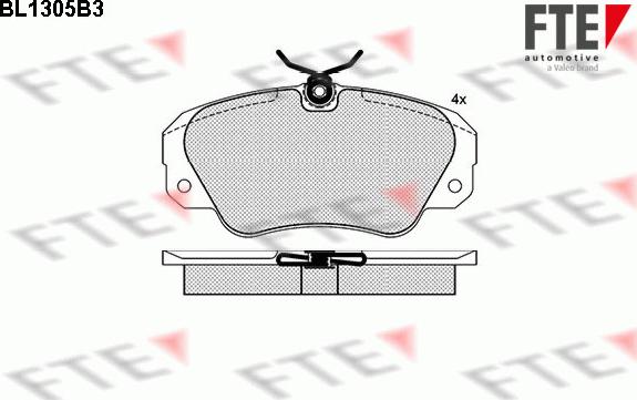 FTE BL1305B3 - Kit pastiglie freno, Freno a disco autozon.pro