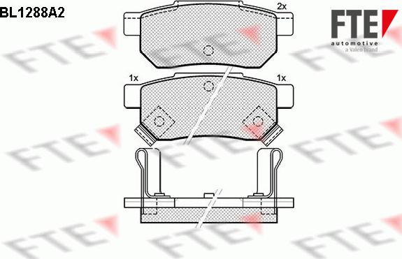 FTE BL1288A2 - Kit pastiglie freno, Freno a disco autozon.pro