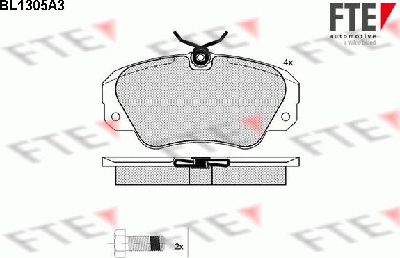 FTE BL1305A3 - Kit pastiglie freno, Freno a disco autozon.pro