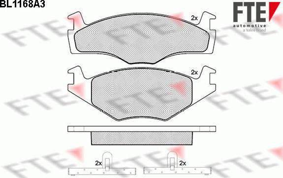 FTE BL1168A3 - Kit pastiglie freno, Freno a disco autozon.pro