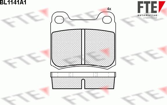 FTE BL1141A1 - Kit pastiglie freno, Freno a disco autozon.pro