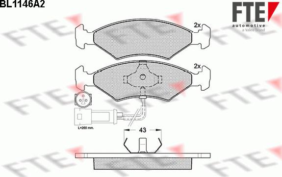 FTE 9010041 - Kit pastiglie freno, Freno a disco autozon.pro